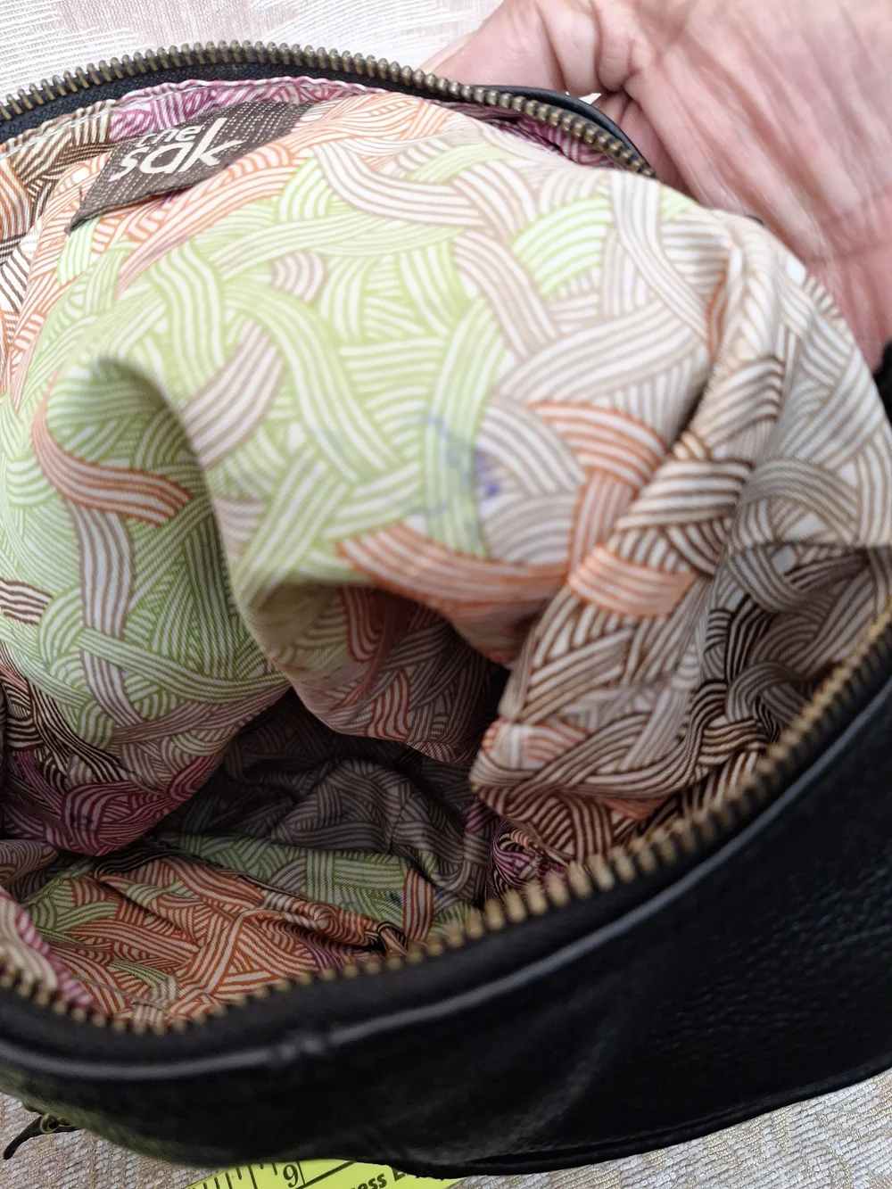 The Sak Black Pebbled Leather Hobo Shoulder Bag